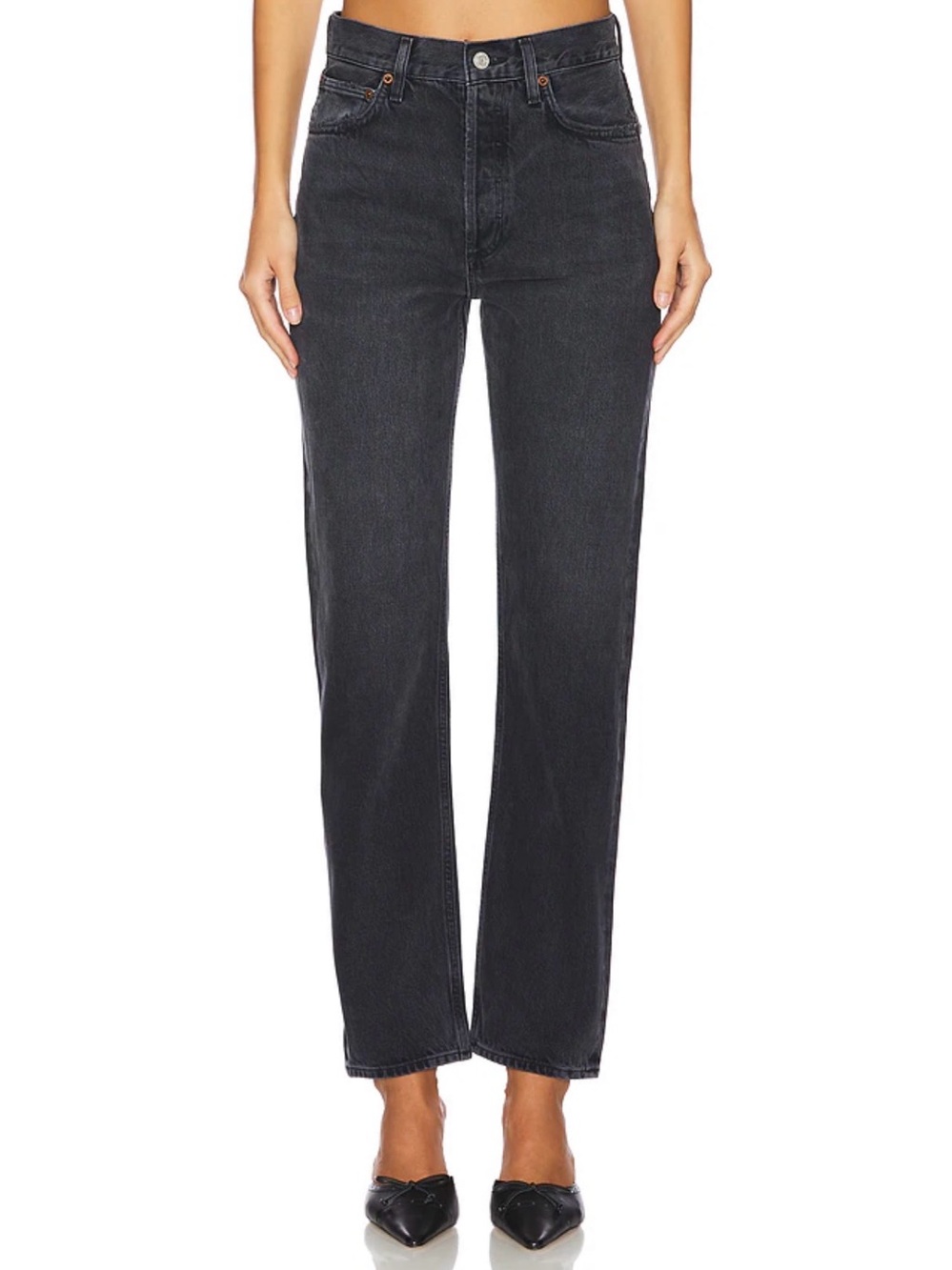Agolde Black Pinch Jeans Straight Leg